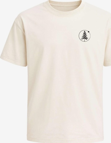 Neverless Shirt 'Outdoor Baum' in Beige: Vorderseite