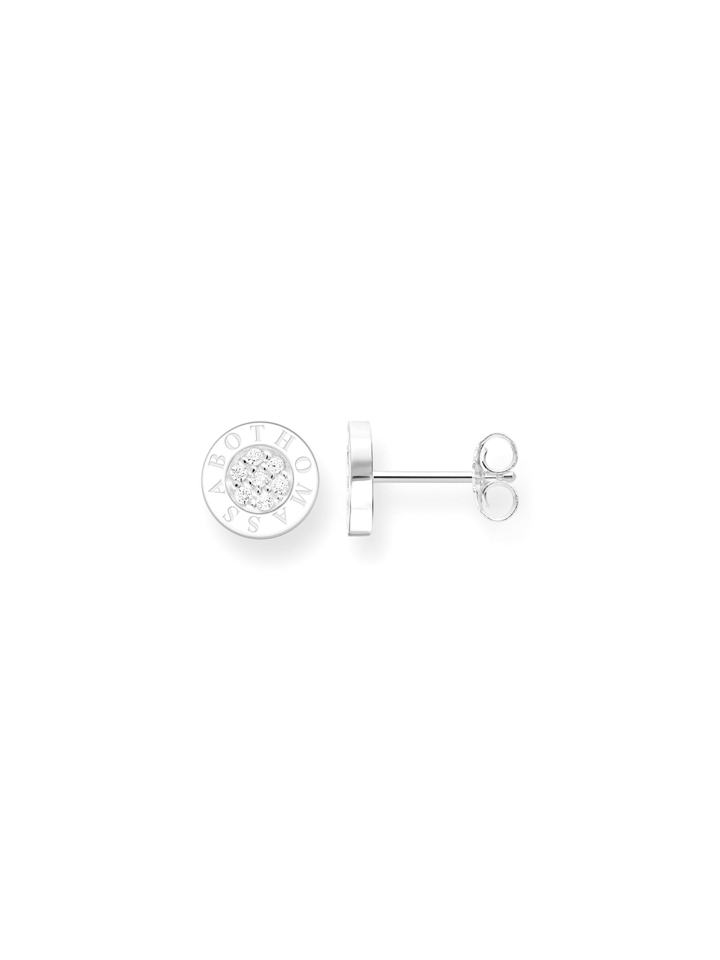 Boucles d'oreilles Thomas Sabo en blanc : devant