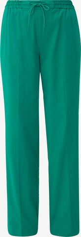 s.Oliver Regular Trousers with creases in Green: front