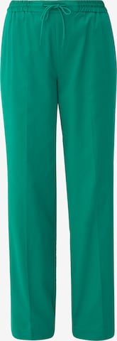 s.Oliver Regular Pleated Pants in Green: front