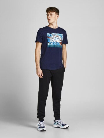 JACK & JONES Tričko 'Caleb' – modrá