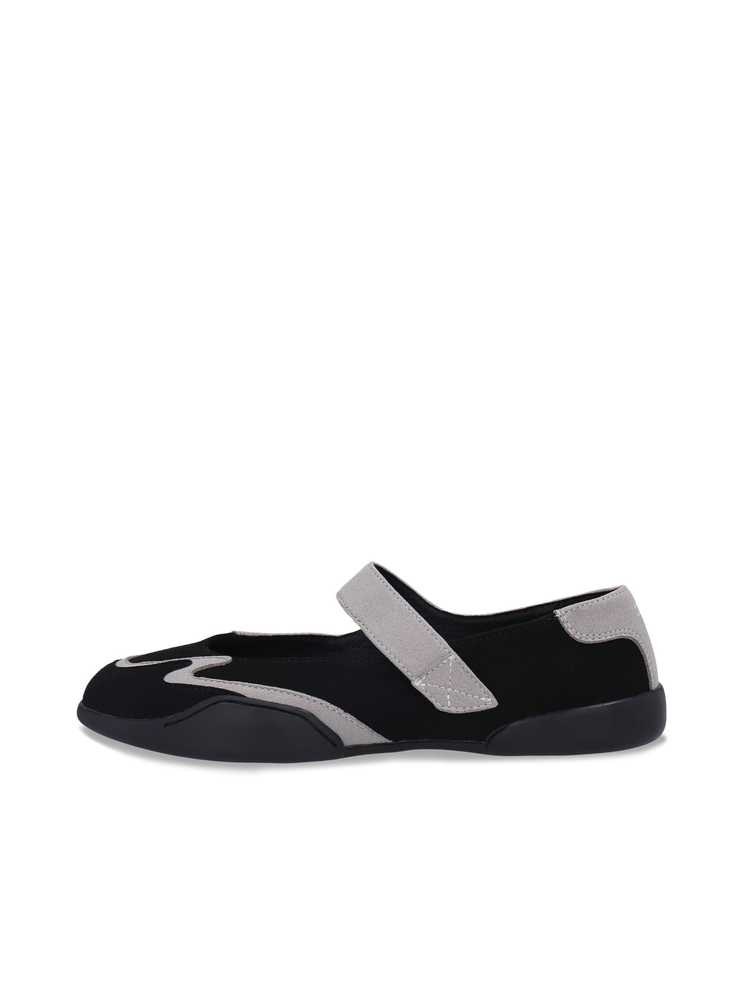 nae Vegan Shoes Ballerina 'Nadia' in Grijs: voorkant