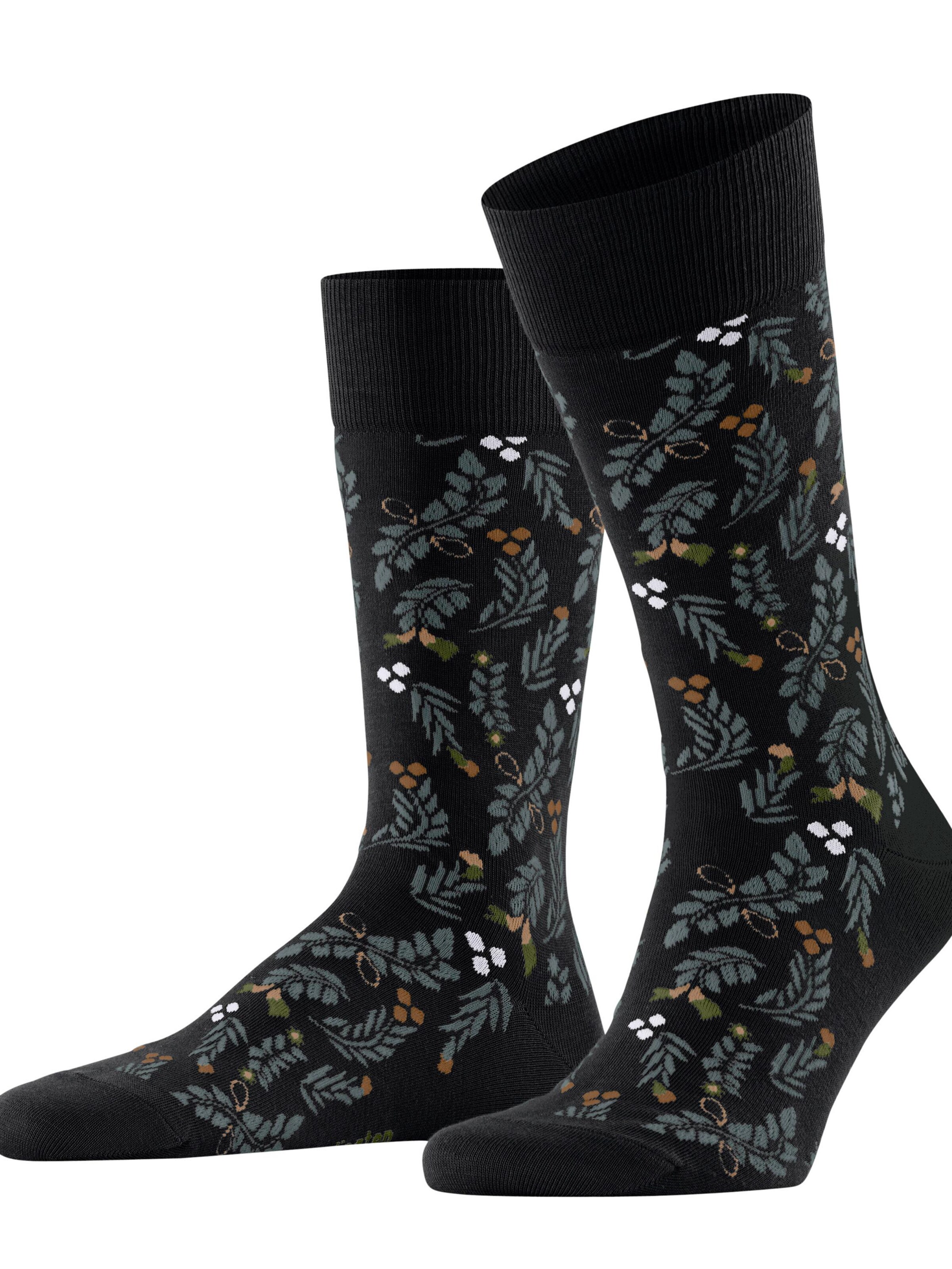 BURLINGTON Socken 'Bloomingday'‌‌‌‌‌‌‌ in Schwarz: Vorderseite