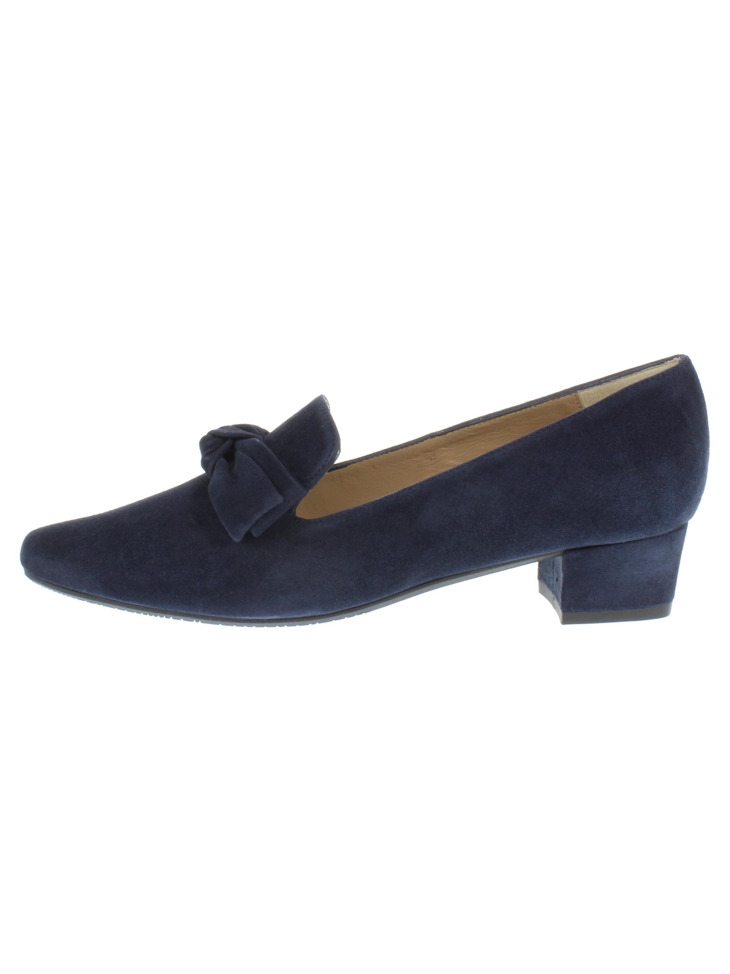 XAVER LUIS Schuhmanufaktur Pumps 'ROMY - Klassische Pumps mit Schleife' in Blue: front