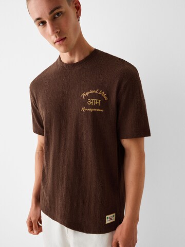 T-Shirt Bershka en marron