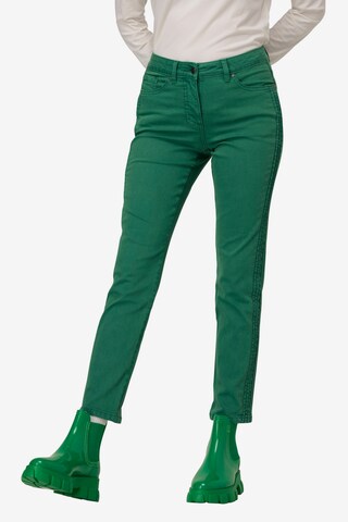 LAURASØN Regular Jeans in Groen: voorkant