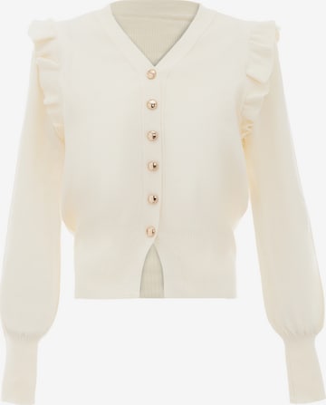 NAEMI Strickjacke in Weiß: Vorderseite