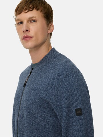 CAMEL ACTIVE Strickjacke mit Bomberkragen in Blau