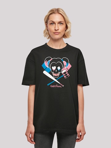 F4NT4STIC Shirt 'Suicide Squad Harley Quinn Skull Emblem' in Zwart: voorkant