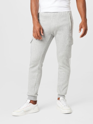 ADIDAS ORIGINALS Tapered Cargo trousers 'Adicolor 3-Stripes ' in Grey: front