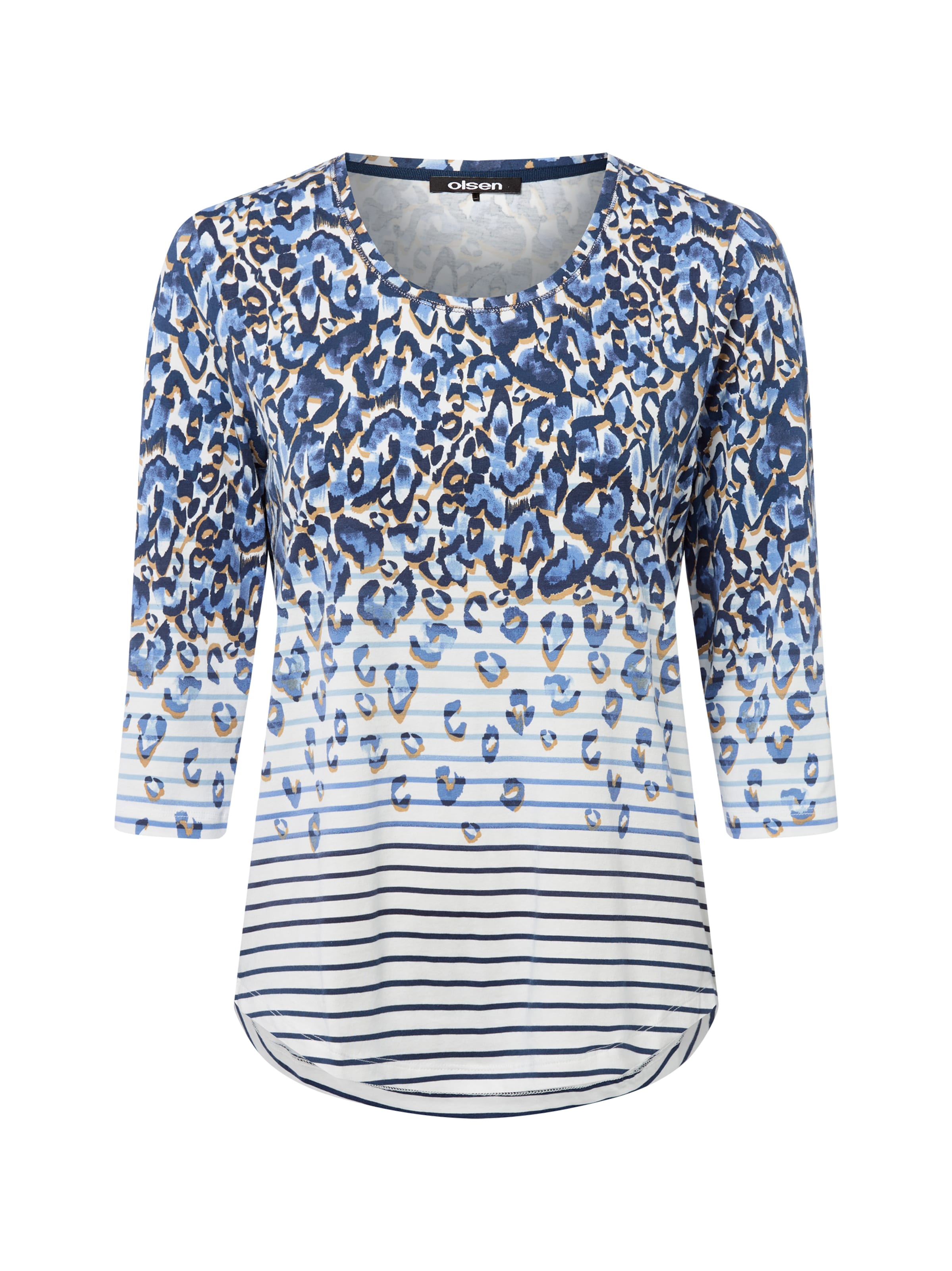 Olsen Langarmshirt ' Hannah ' in Blau: Vorderseite