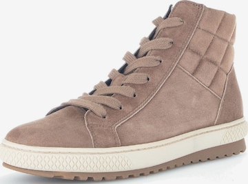 GABOR High-Top Sneakers in Brown: front