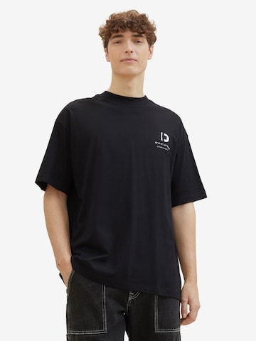 T-Shirt TOM TAILOR DENIM en noir : devant