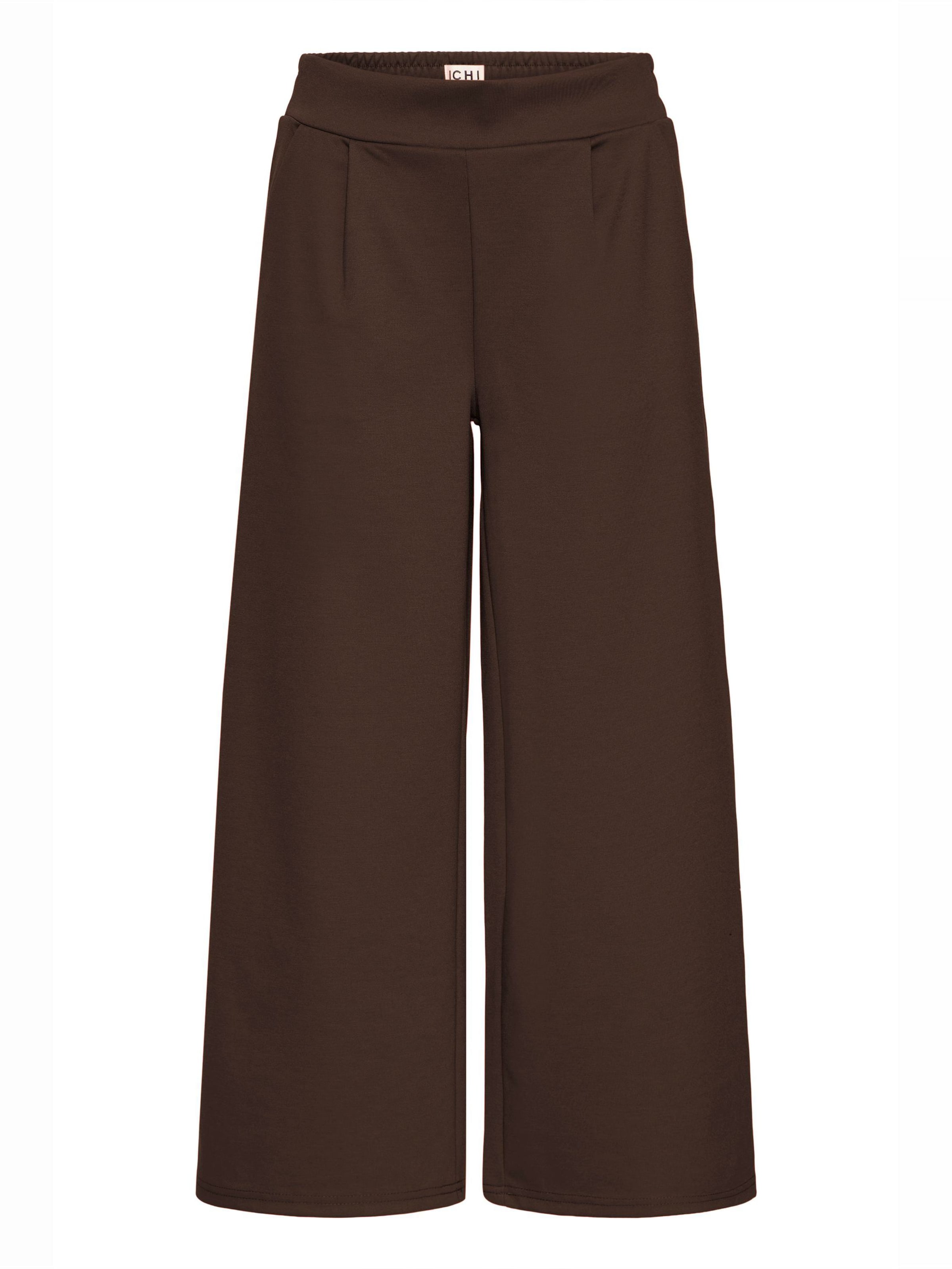 Wide Leg Pantalon 'IHKate' ICHI en marron : devant