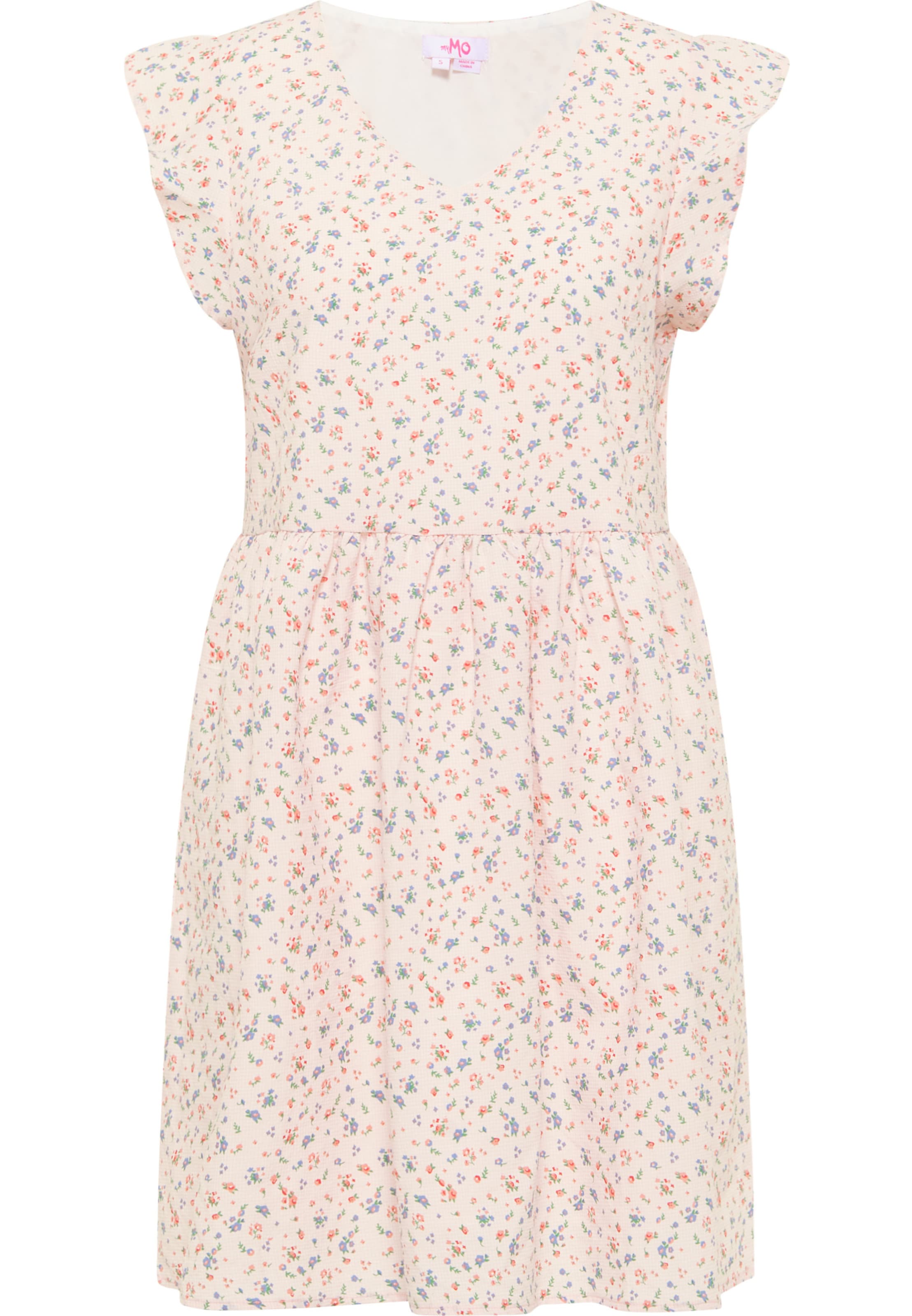 MYMO Kleid in taubenblau / grün / rosa / rot, Produktansicht