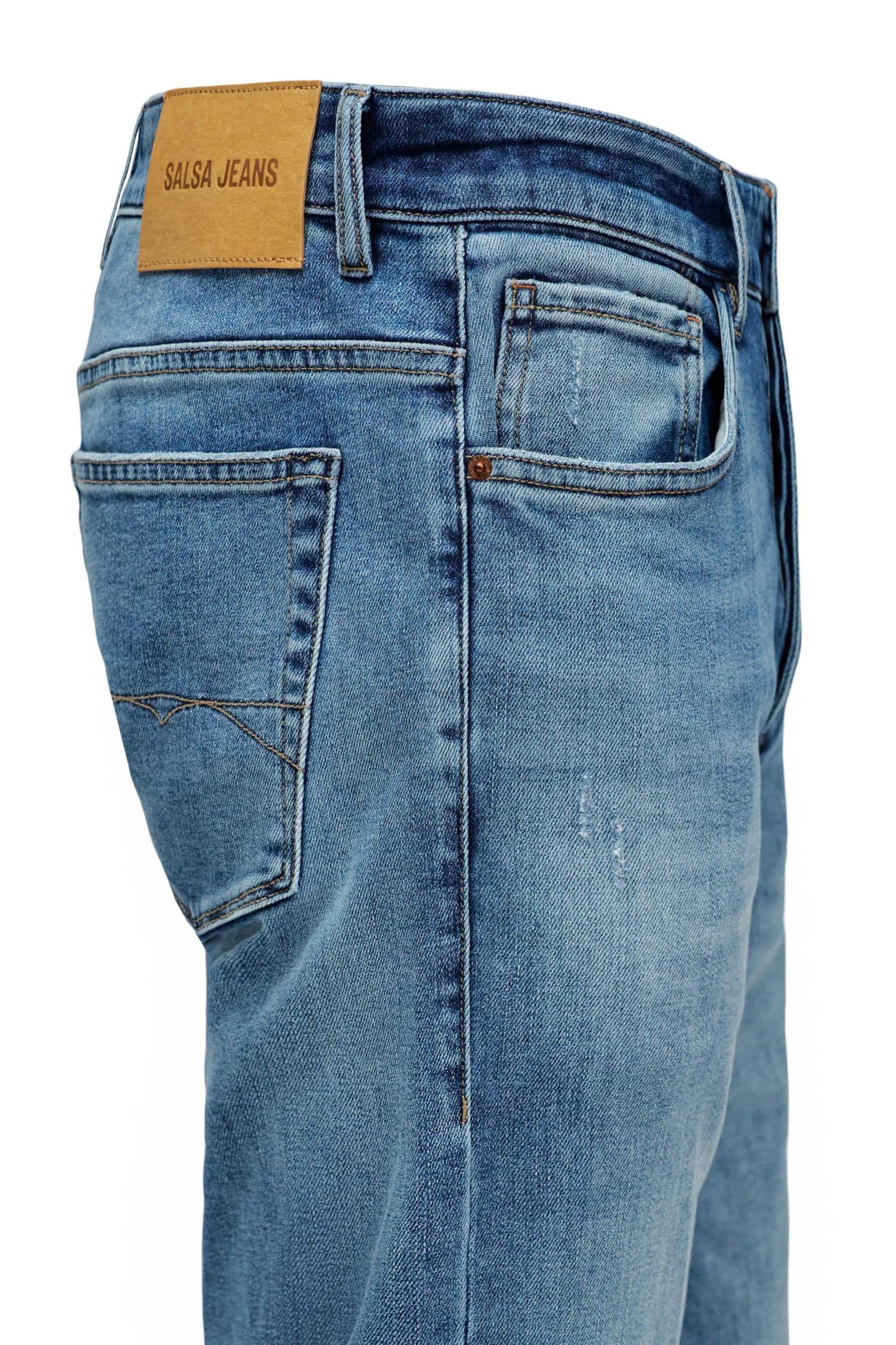 Coupe slim Jean Salsa Jeans en bleu