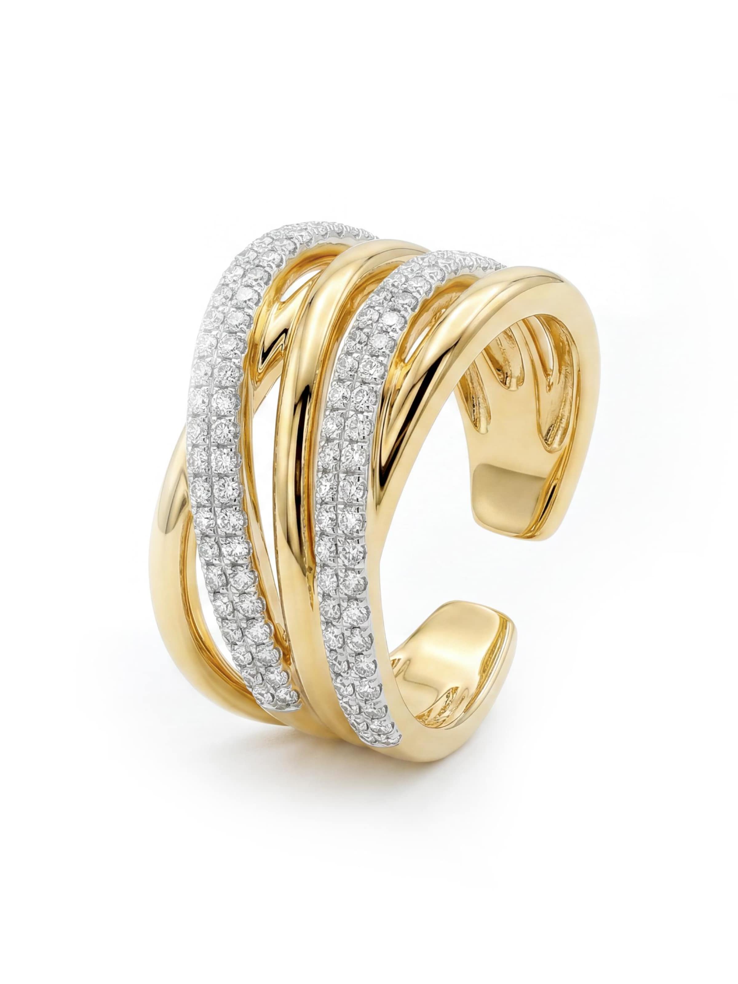 Luxenter Bague 'Ximara' en 50-60 en or, Vue avec produit