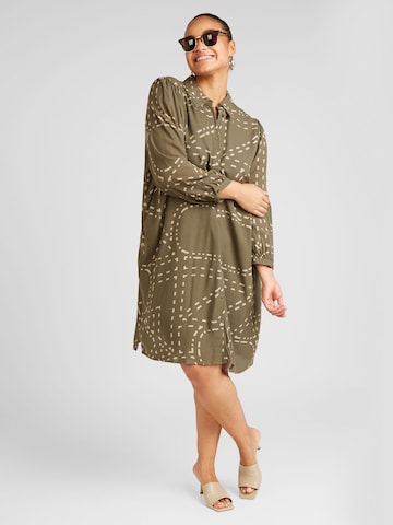 ONLY Carmakoma Shirt dress 'PHOEBE' in Green