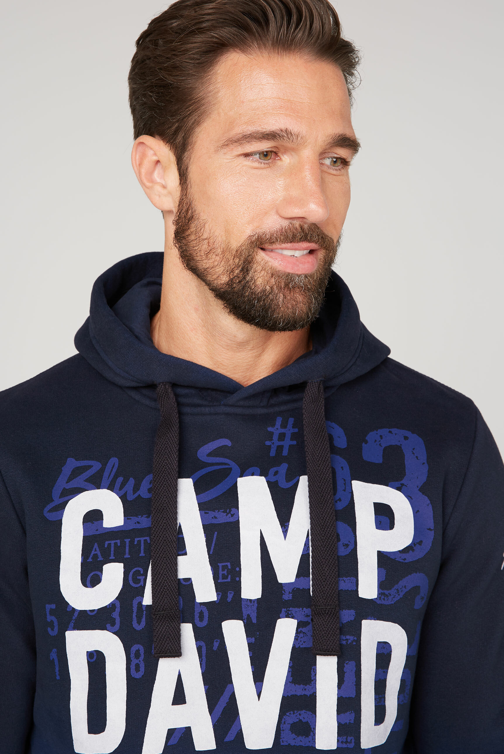 Plus size hUNv9 CAMP DAVID Bluzka sportowa w kolorze Niebieski, Ciemny Niebieskim 
