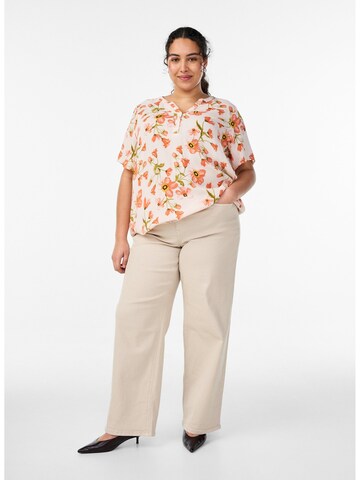 Zizzi Bluse 'VBella' in Beige