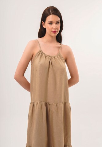 FRESHLIONS Sommerkleid 'Jeanna' in Braun