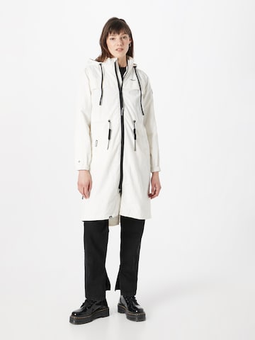 khujo Between-Seasons Coat 'VOYA3' in White: front