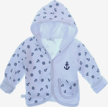 La Bortini Zip-Up Hoodie in White: front