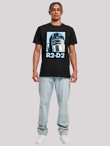 F4NT4STIC Shirt 'Star Wars R2-D2 Poster' in Black
