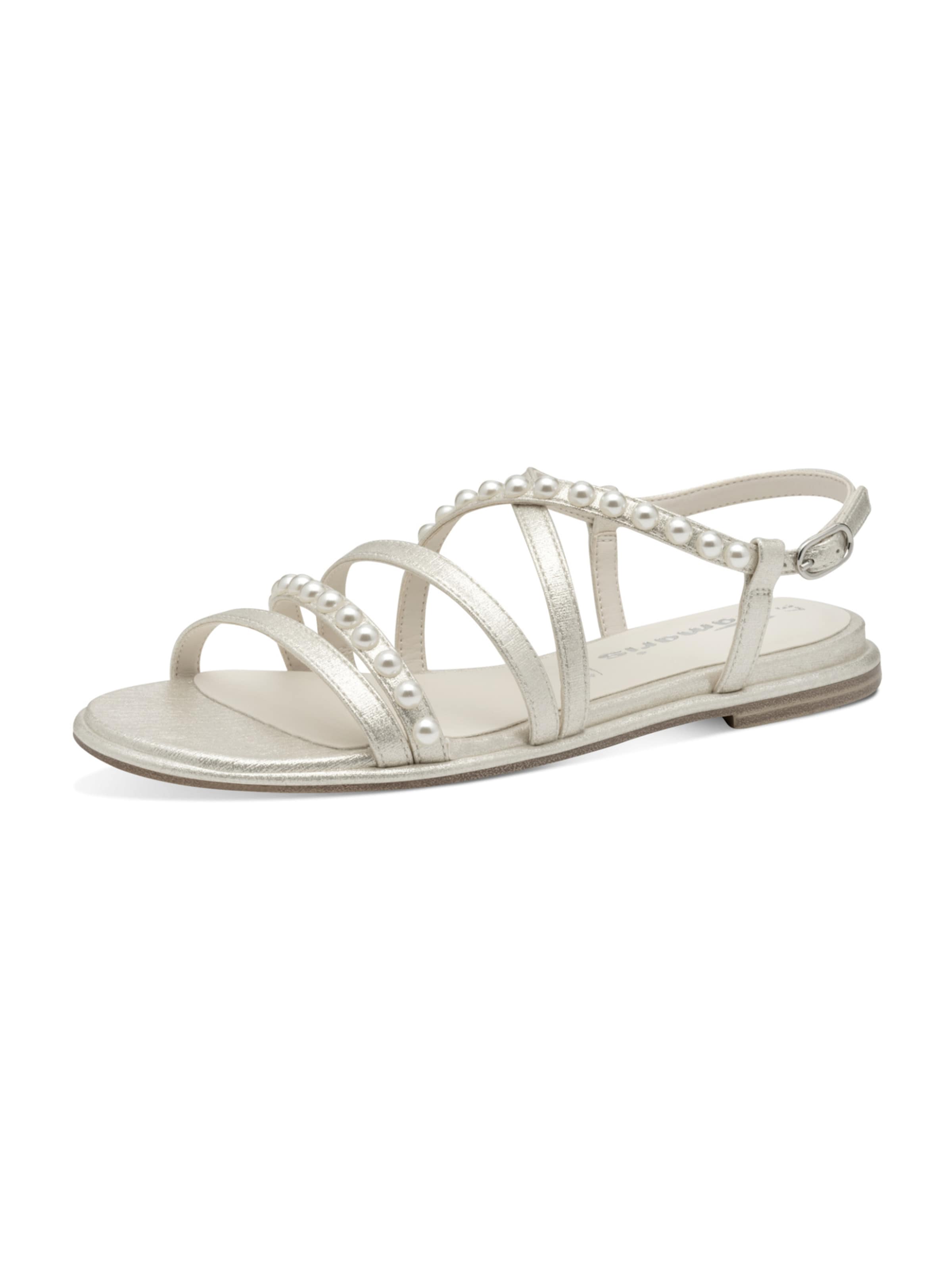 Tamaris Strap sandal in White: front