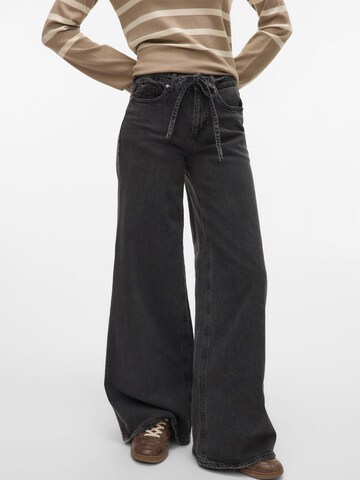VERO MODA Wide Leg Jeans 'VMANNET' in Schwarz