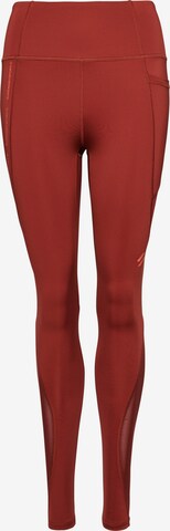 Superdry Skinny Workout Pants in Red: front