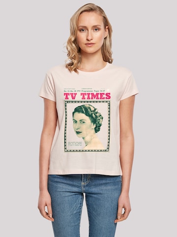 T-shirt 'TV Times Queen Elizabeth II 1957 Cover' F4NT4STIC en rose : devant