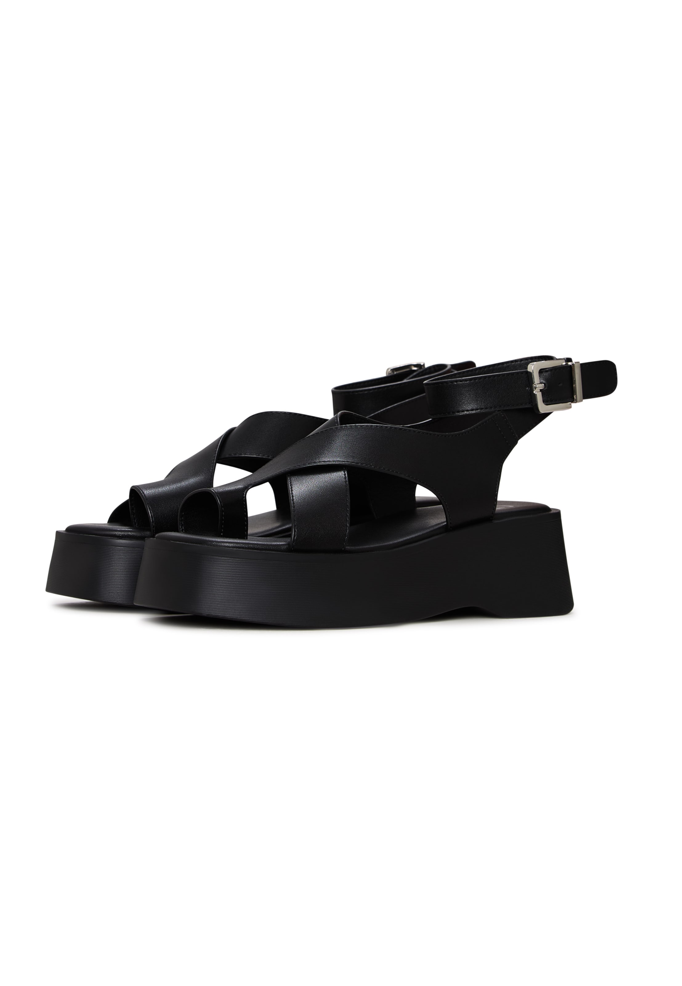 CESARE GASPARI Teenslipper in Zwart
