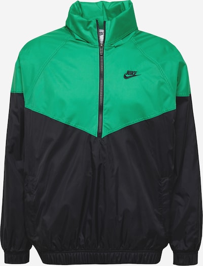 Geacă de primăvară-toamnă 'Windrunner' Nike Sportswear pe verde iarbă / negru, Vizualizare produs
