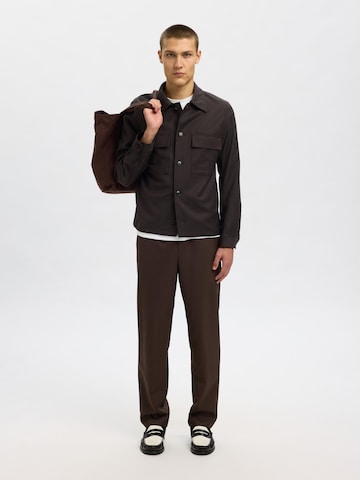 SELECTED Between-season jacket in Brown