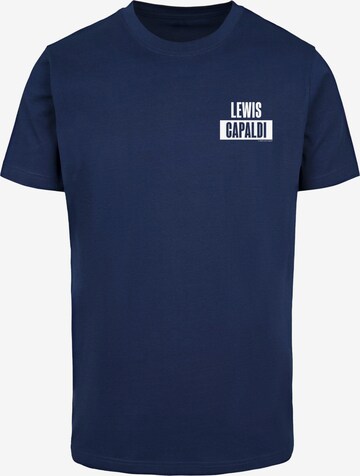 T-Shirt 'Lewis Capaldi' Merchcode en bleu : devant