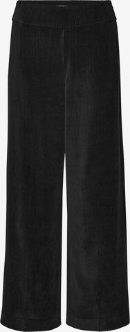 OPUS Wide leg Trousers with creases 'Mohni' in Black: front