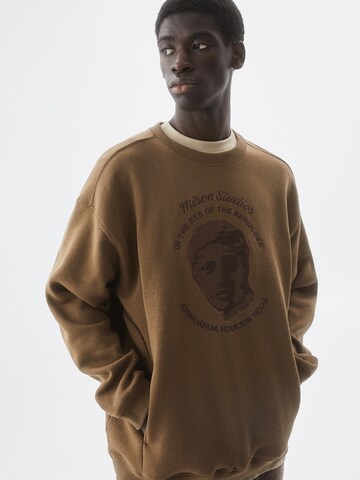 Pull&Bear Sweatshirt i brun