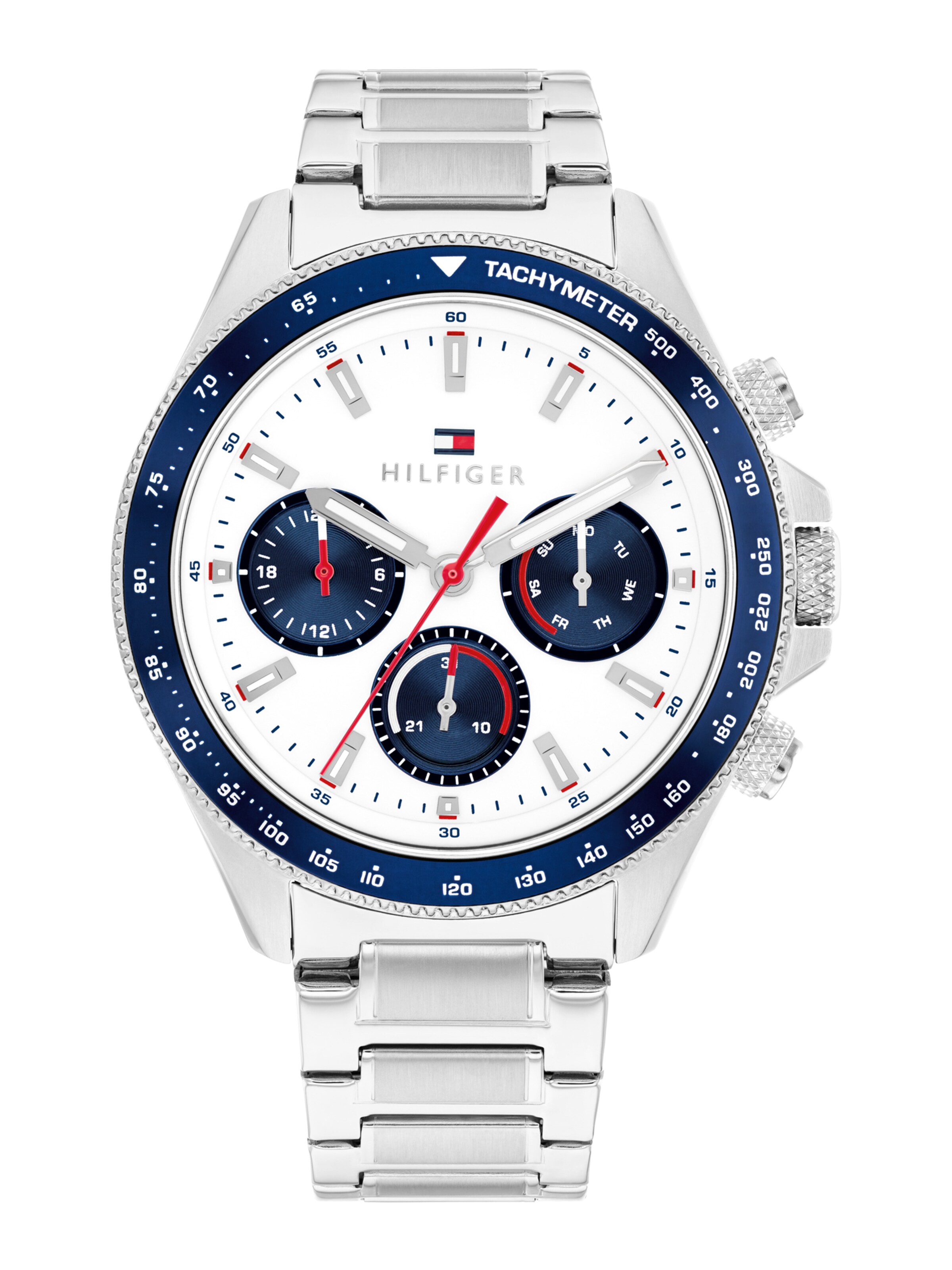 TOMMY HILFIGER Аналоговые часы 'CLARK' в Серебристый: спереди