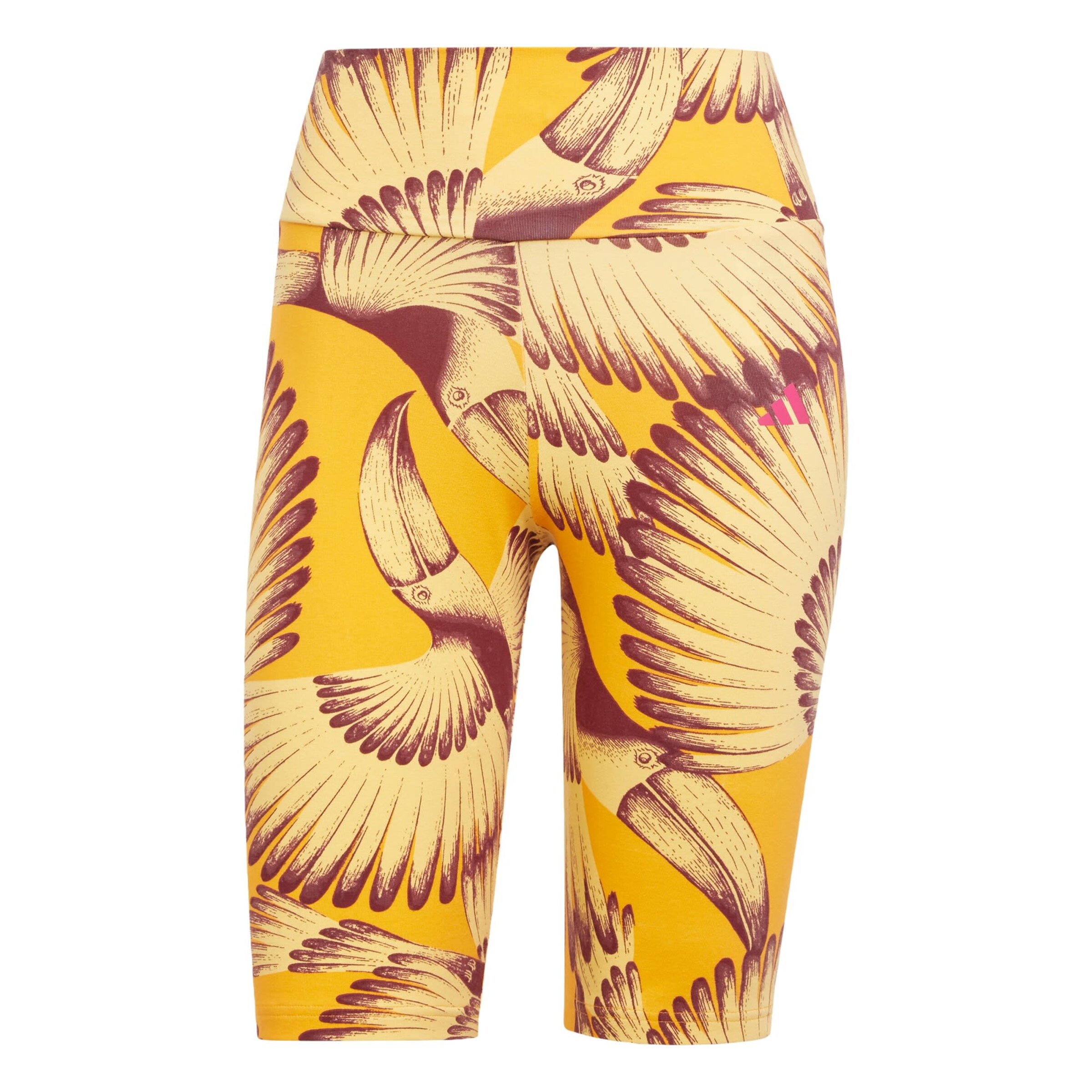 ADIDAS SPORTSWEAR Skinny Sports trousers 'Adidas x Farm' in Yellow: front