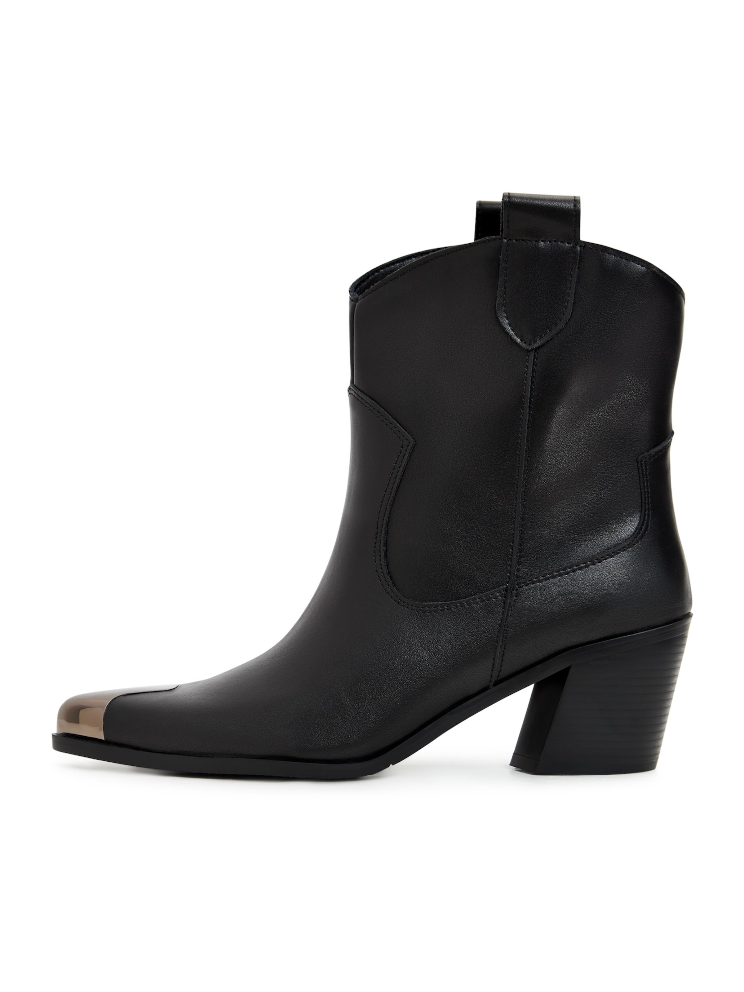 CESARE GASPARI Cowboy boot in Black: front