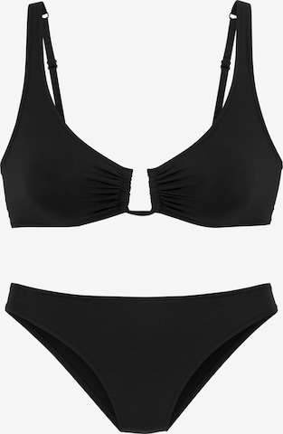 s.OliverT-shirt Bikini - crna boja: prednji dio