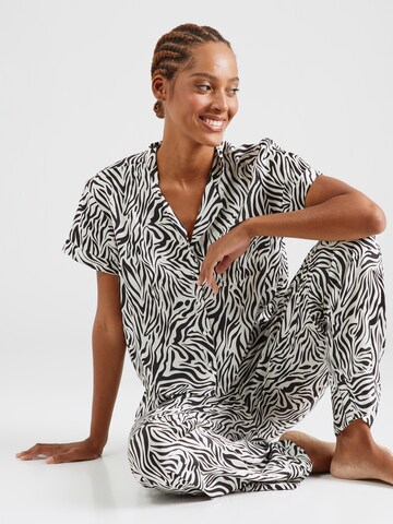 Hunkemöller Loosefit Pyjamabroek in Wit