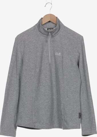 JACK WOLFSKIN Sweatshirt & Zip-Up Hoodie in XXXL in Grey: front