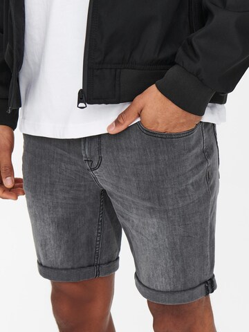 Only & Sons Slimfit Shorts 'Ply' in Grau