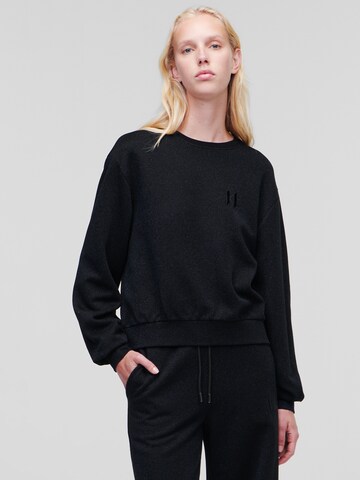 juoda Karl Lagerfeld Megztinis be užsegimo: priekis
