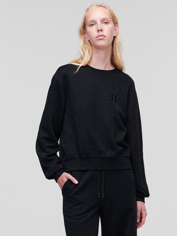 Sweat-shirt Karl Lagerfeld en noir : devant