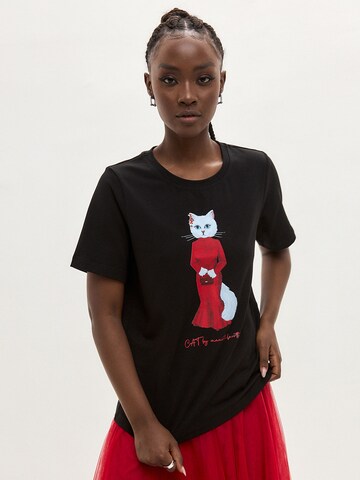 CAT by Maniita Lacitta Shirt in Zwart: voorkant