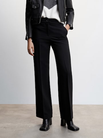 Wide Leg Pantalon à plis 'Simon' MANGO en noir : devant