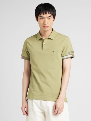 T-Shirt TOMMY HILFIGER en vert : devant